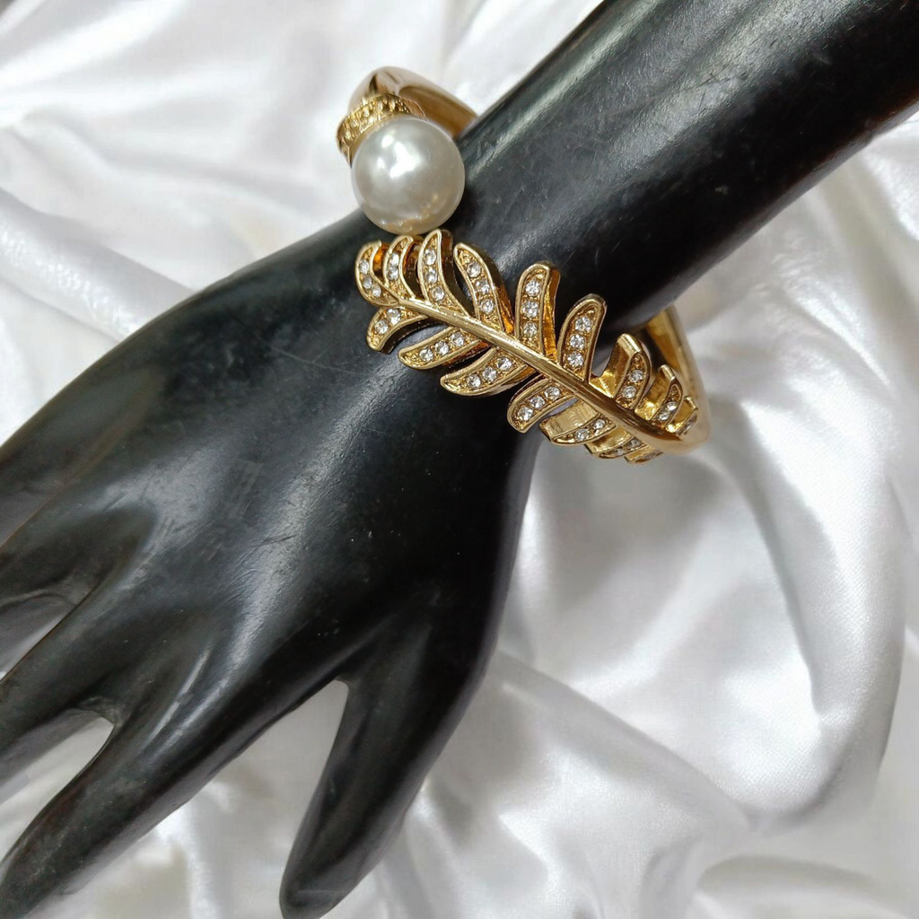 Golden AD Stone Western Imported Kada Bracelet for Women and Girls