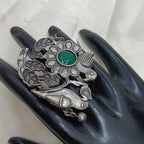 Divine Oxidised Silver Plated Ring