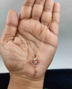 Key rosegold pendant necklace for women and girls