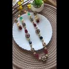 Premium Quality Semiprecious Single line Stone Mala Set