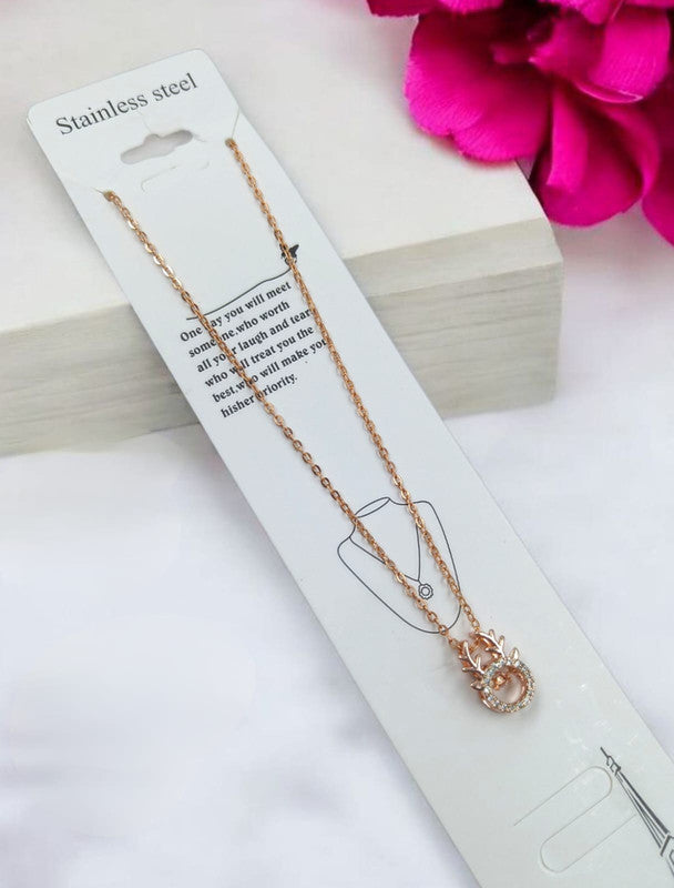 Festive Pattern Pendant Chain Necklace