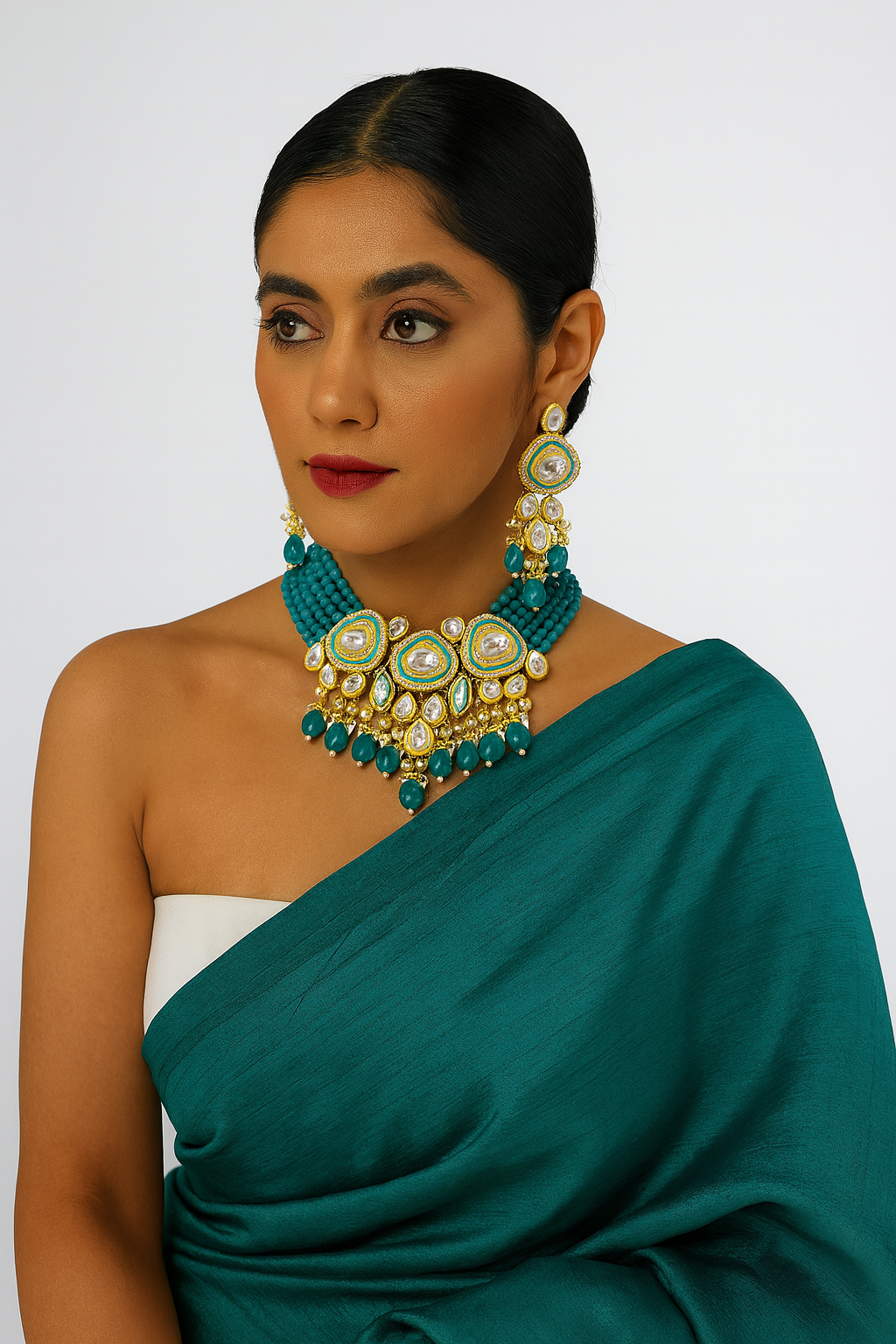Premium Quality Kundan Choker Necklace set