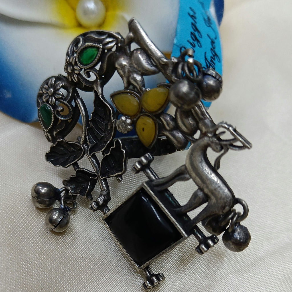 Adorable Oxidised Plated Ring