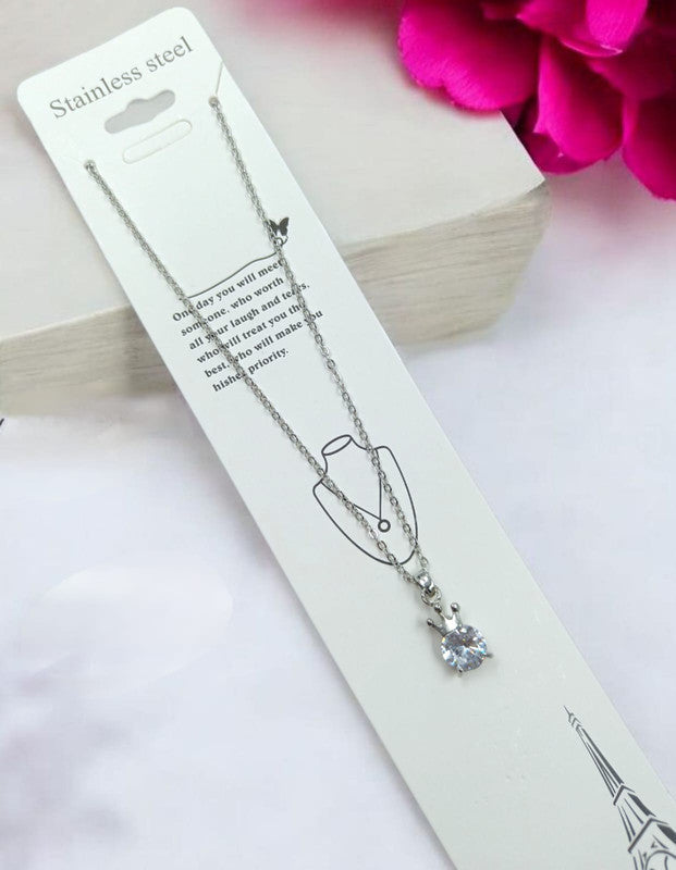 Brilliant Embrace Pendant Chain Necklace