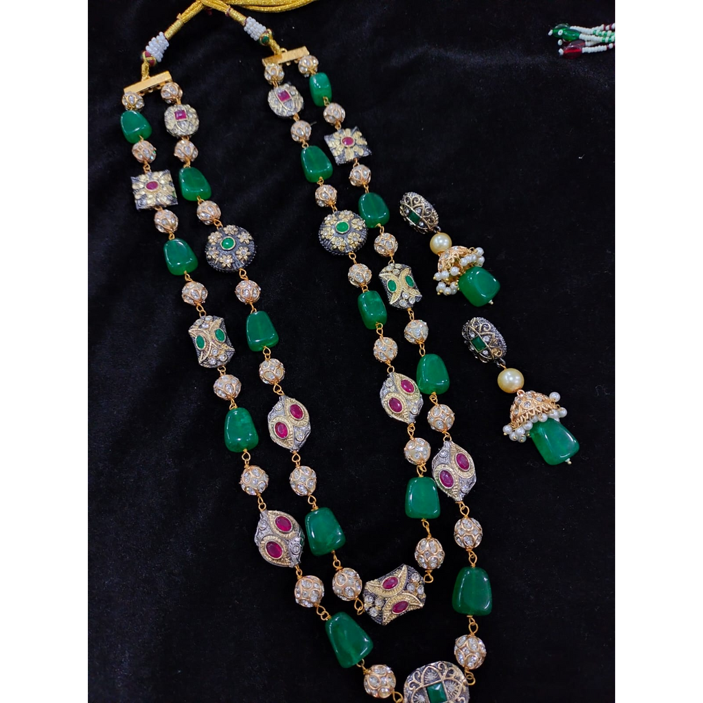 Premium Quality Semiprecious Double line Stone Mala Set