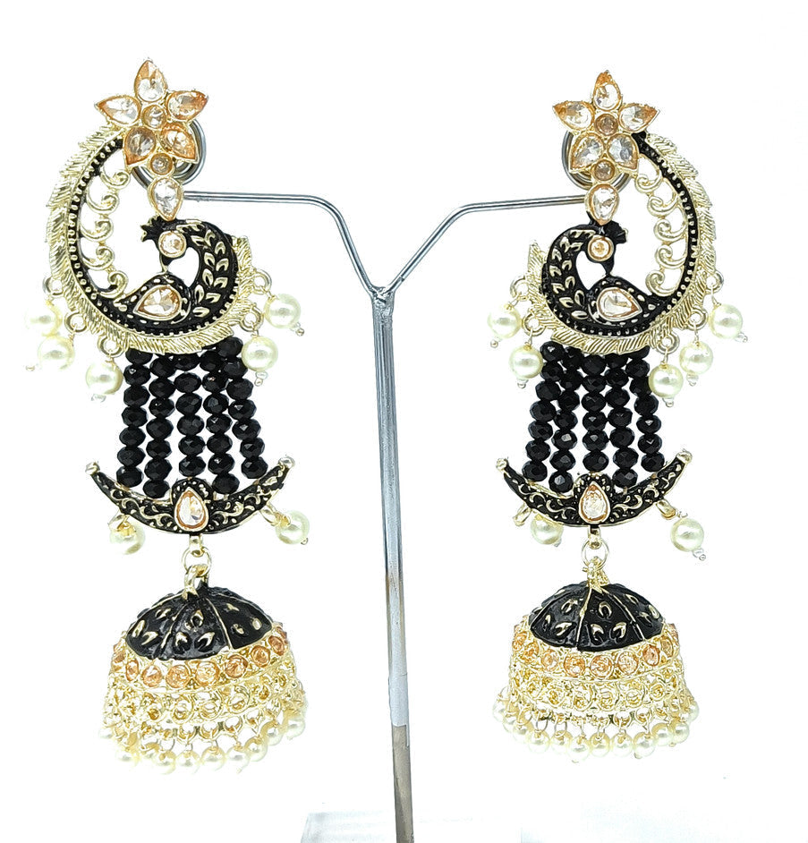 Meenakari Earring (ER23 BLACK)