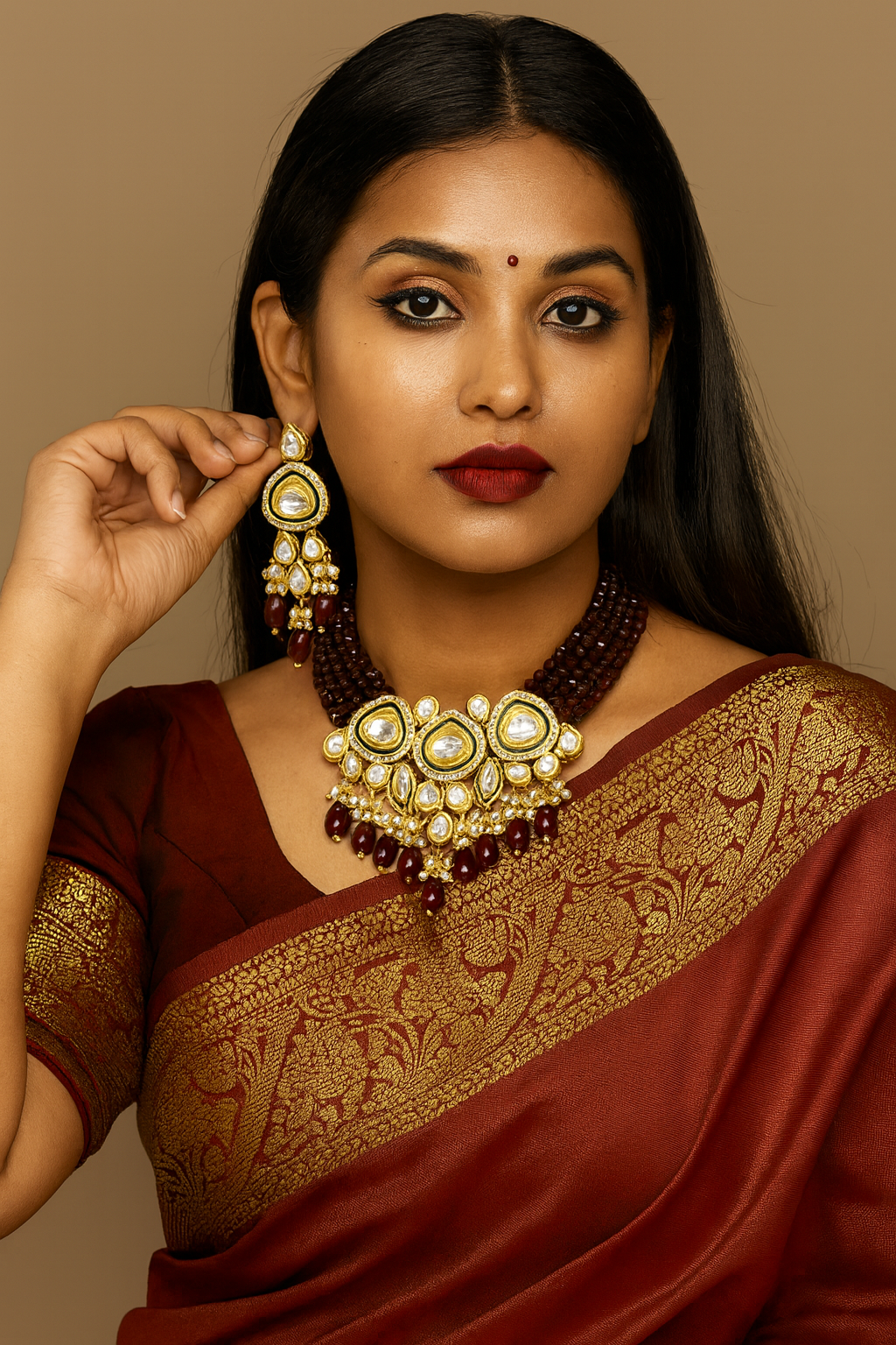 Premium Quality Kundan Choket Necklace Set