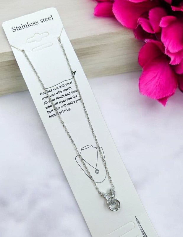 Precious Expression Pendant Chain Necklace