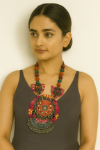 Classy Handmade Navratri oxidised fabric fusion jewellery
