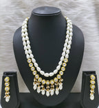 Kundan Pearl Necklace Set (K65 WHITE)