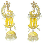Meenakari Earring (ER23 YELLOW) - Earrings Artificial from Knight Angel Jewels