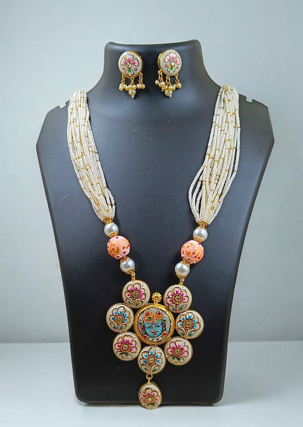 Festive Radiance Meenakari Long Necklace Set