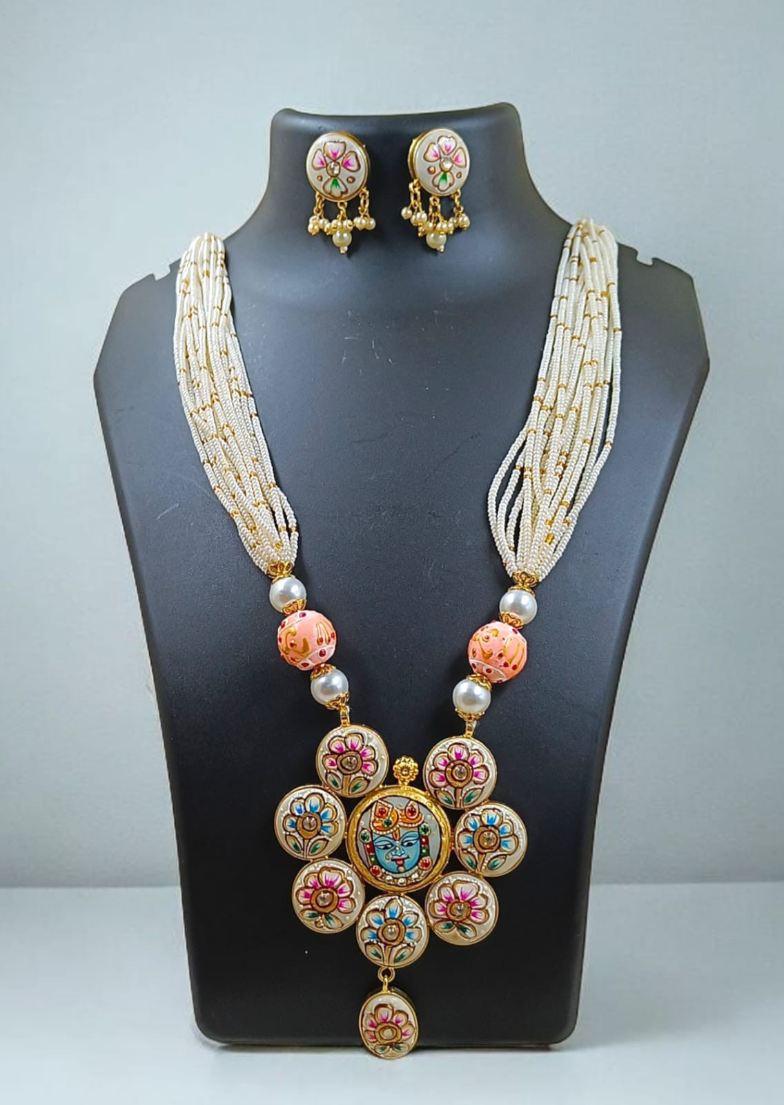 Festive Radiance Meenakari Long Necklace Set