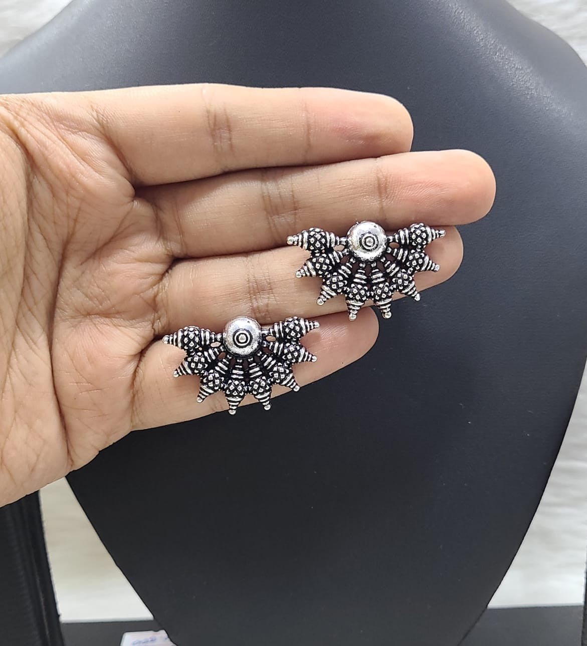 Artistic German Silver Earring Set