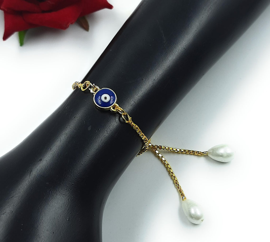 Whimsical Form Evil Eye Adjustable Bracelet