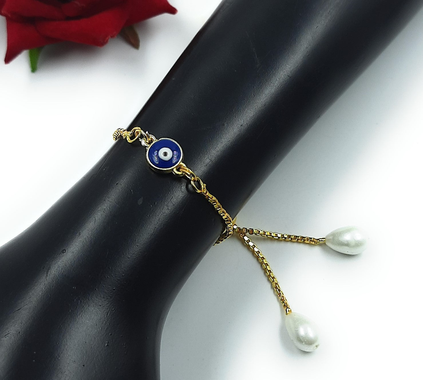 Whimsical Form Evil Eye Adjustable Bracelet