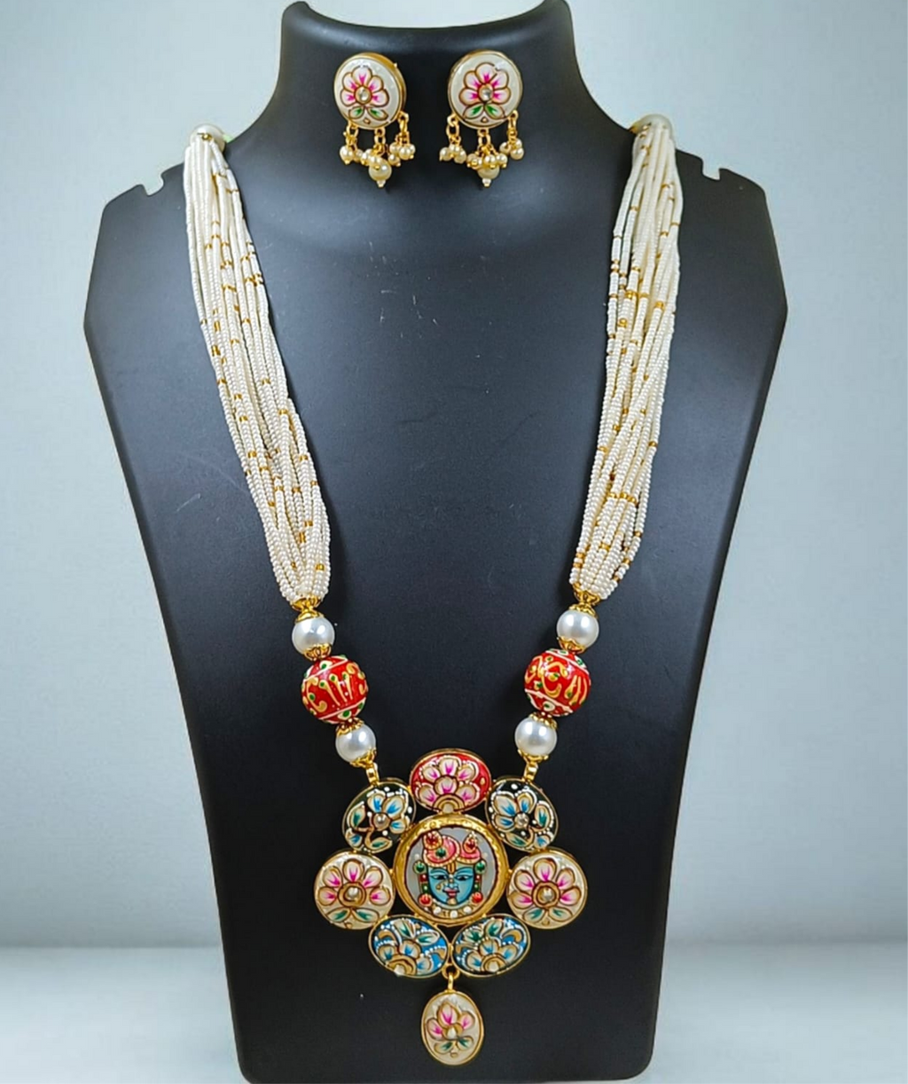 Royal Charm Long Meenakari Necklace Set