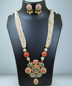 Royal Charm Long Meenakari Necklace Set