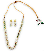 Single Line Kundan Set With Back Meenawork (K1 OVAL)