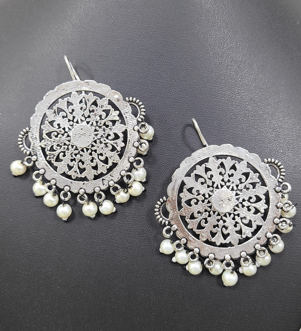Elegant German Silver Earring Set