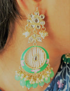 Kundan Meenakari Earring (ER66 PEACH)