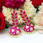 Meenakari Earring (ER21 RANI) - Earrings Artificial from Knight Angel Jewels