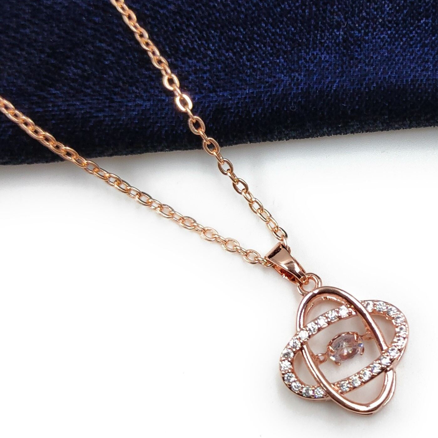 Toyota rosegold pendant necklace for women and girls