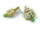 NS237 MINT GREEN Kundan Necklace Earring Jewellery Set