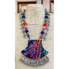 Luxurious Stylish Handmade Navratri oxidised fabric fusion jewellery