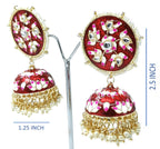 Meenakari Jhumka Earring (ER39 RED)