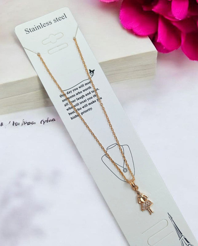 Silken Sheen Pendant Chain Necklace