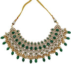 NS619 Green Kundan Necklace Earring Jewellery Set