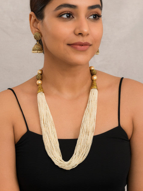 Delicate Shade Beaded Layered Necklace Set