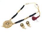 Kundan Long Necklace Set (K2 BLACK)