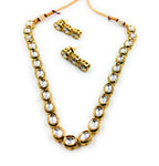 Single Line Kundan Set With Back Meenawork (K1 OVAL)