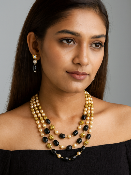 Heavenly Grace Antique Pearl Necklace Set