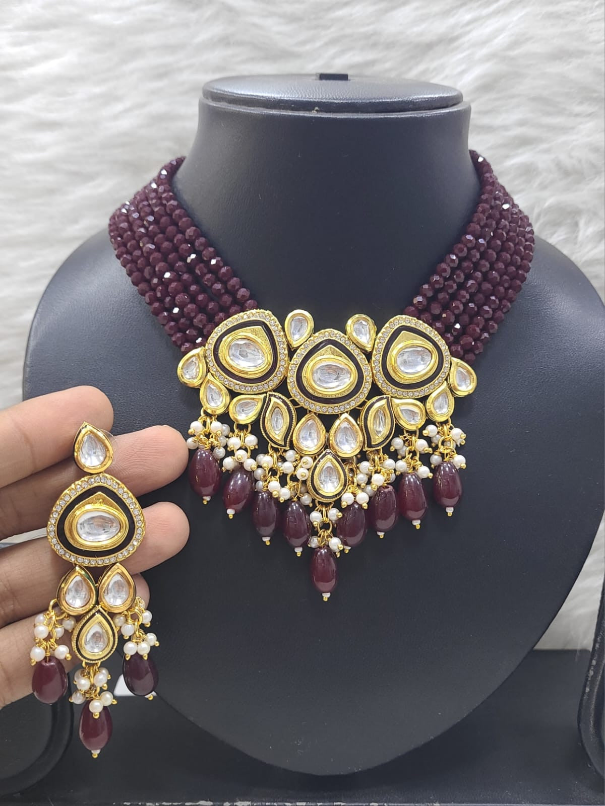 Premium Quality Kundan Choket Necklace Set