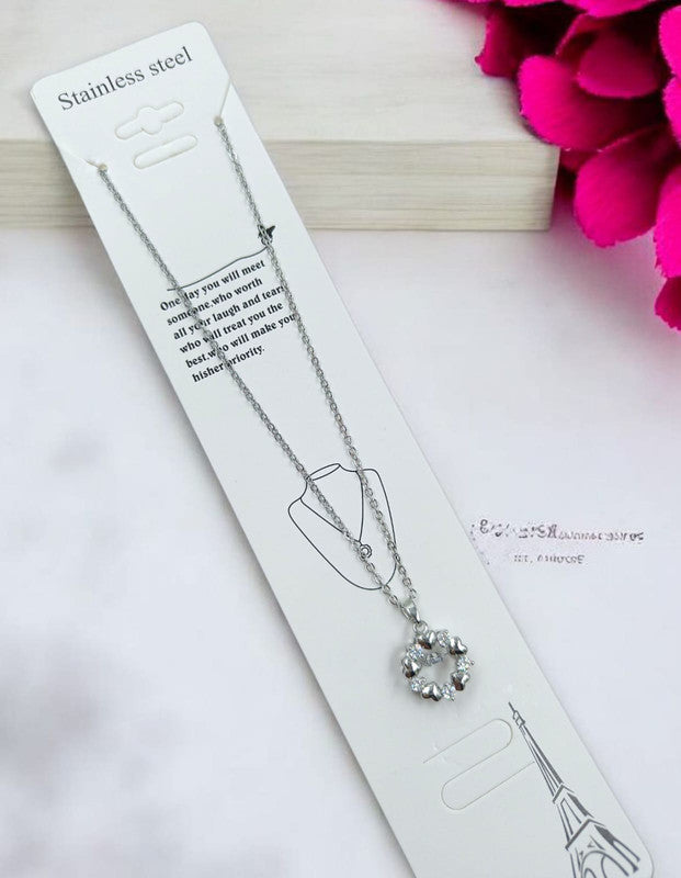Dazzling Sheen Pendant Chain Necklace