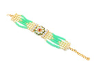 BR02 Mint Green kundan Bracelet for Women and Girls