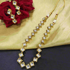 Single Line Kundan Set With Back Meenawork (K1 SQUARE)