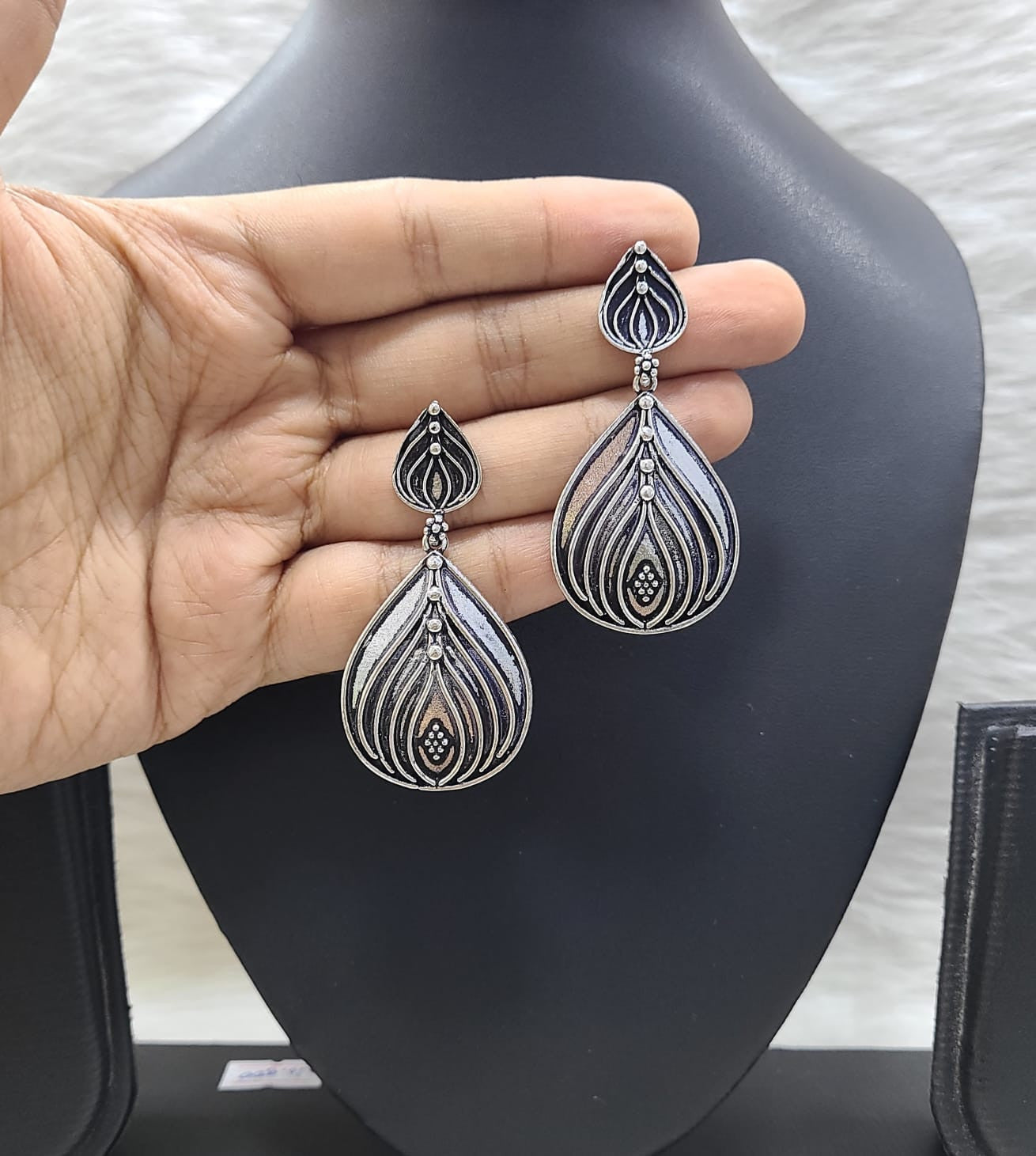 Classy German Silver Earring Set