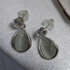 Adorable Trendy Silver Teardrop Earring